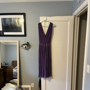 Vintage Purple Boho Dress Made in Greece — One Size Fits Most, Grecian Maxi
